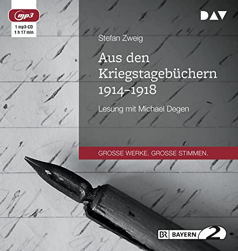 Aus den Kriegstagebüchern 1914-1918: Lesung mit Michael Degen (1 mp3-CD) von Audio Verlag Der GmbH