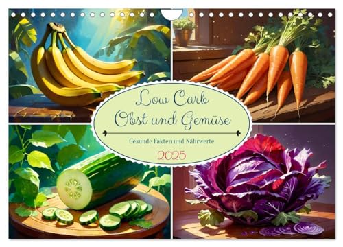 Low Carb Obst und Gemüse (Wandkalender 2025 DIN A4 quer), CALVENDO Monatskalender von CALVENDO
