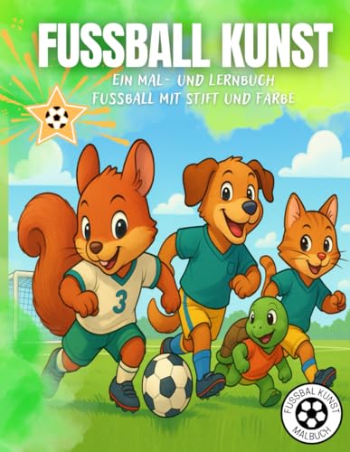 Fussball Kunst: Ein Malbuch und Lernbuch – Fussball mit Stift und Farbe (Sport Kunst) von Independently published