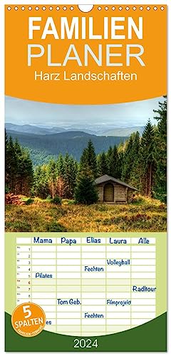 Familienplaner 2024 - Harz Landschaften mit 5 Spalten (Wandkalender, 21 cm x 45 cm) CALVENDO von CALVENDO