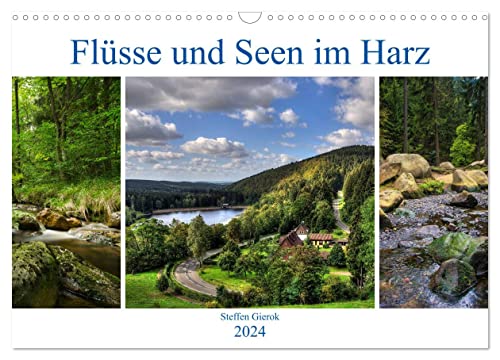 Flüsse und Seen im Harz (Wandkalender 2024 DIN A3 quer), CALVENDO Monatskalender