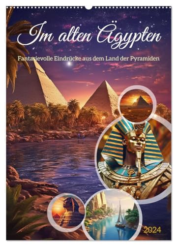 Im alten Ägypten (Wandkalender 2024 DIN A2 hoch), CALVENDO Monatskalender: Im alten Ägypten ist eine faszinierende Reise in eine vergangene ... Wunder und Rätsel. (CALVENDO Orte)