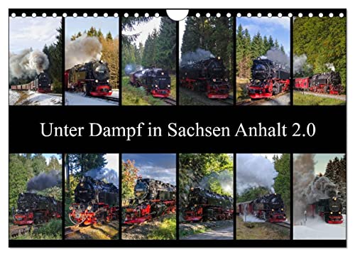Unter Dampf in Sachsen Anhalt 2.0 (Wandkalender 2024 DIN A4 quer), CALVENDO Monatskalender