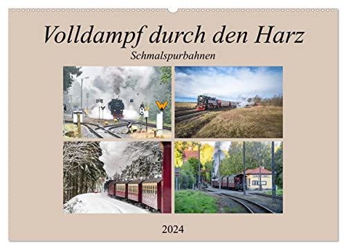 Volldampf durch den Harz (Wandkalender 2024 DIN A2 quer), CALVENDO Monatskalender