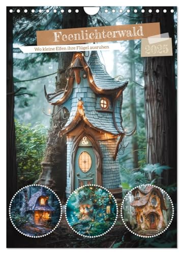 Feenlichterwald - Wo kleine Elfen ihre Flügel ausruhen (Wandkalender 2025 DIN A4 hoch), CALVENDO Monatskalender von CALVENDO