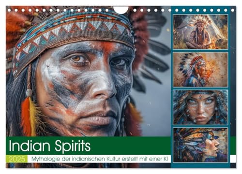 Indian Spirits (Wandkalender 2025 DIN A4 quer), CALVENDO Monatskalender: Lassen Sie sich jeden Monat aufs Neue von der Schönheit und dem spirituellen ... einzigartigen Kalenders. (CALVENDO Menschen) von CALVENDO