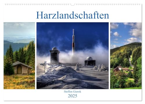 Harz Landschaften (Wandkalender 2025 DIN A2 quer), CALVENDO Monatskalender