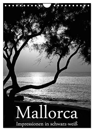 Mallorca Impressionen in schwarz-weiß (Wandkalender 2025 DIN A4 hoch), CALVENDO Monatskalender von CALVENDO