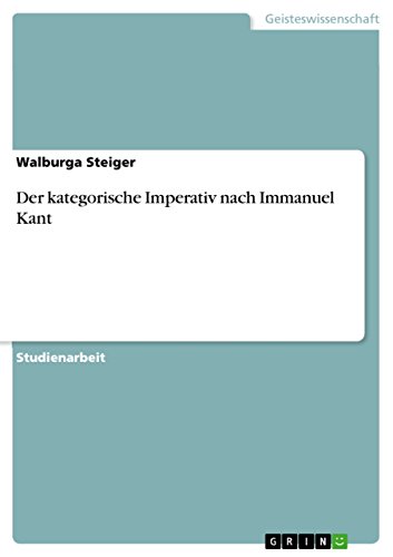 Der kategorische Imperativ nach Immanuel Kant