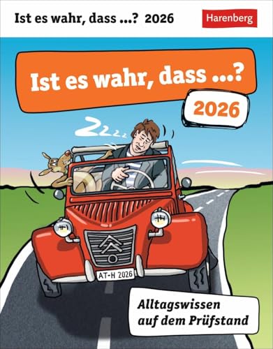 Ist es wahr, dass ...? Tagesabreißkalender 2026 - Alltagswissen auf dem Prüfstand: Interessanter Tischkalender mit täglichem Alltags-Wissen. ... zum Aufstellen (Wissenskalender Harenberg) von Harenberg