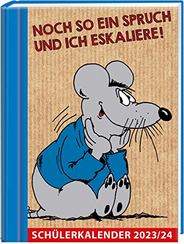 Uli Stein Schülerkalender 2023/2024 mit 12 Postkarten und 2 Stickerbögen: Lustiges Notizbuch für die Schule (Uli Stein Kalender 2024)