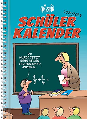 Uli Stein Schülerkalender 2023/2024: Schülerplaner mit Spiralbindung: Lustiges Notizbuch für die Schule (Uli Stein Kalender 2024) von Lappan Verlag