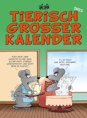 Uli Stein Tierisch großer Kalender 2025: Monatskalender für die Wand im Großformat: Terminplaner zum Aufhängen (Uli Stein Kalender 2025)