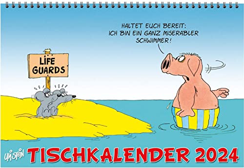 Uli Stein Tischkalender 2024: Monatskalender zum Aufstellen: Ideal für den Schreibtisch (Uli Stein Kalender 2024)