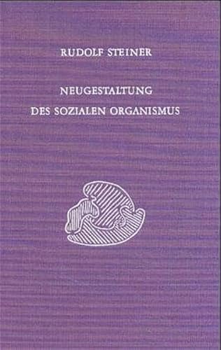Neugestaltung des sozialen Organismus: Vierzehn Vorträge, Stuttgart 1919 (Rudolf Steiner Gesamtausgabe: Schriften und Vorträge)