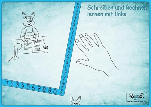 Linkshänder Schreibunterlage "Hasenkind": Linkshänder erlernen die gesunde Schreibhaltung