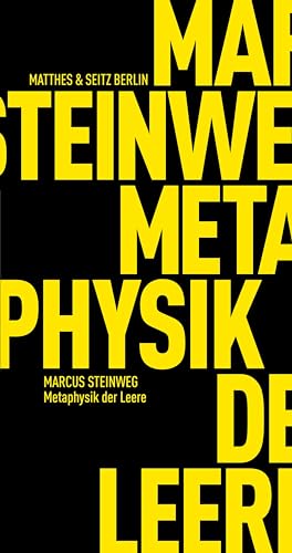 Metaphysik der Leere (Fröhliche Wissenschaft) von Matthes & Seitz Verlag