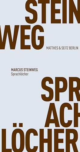 Sprachlöcher (Fröhliche Wissenschaft) von Matthes & Seitz Berlin