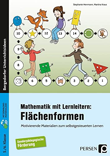 Mathematik mit Lernleitern: Flächenformen: Motivierende Materialien zum selbstgesteuerten Lernen (5. und 6. Klasse) von Persen Verlag i.d. AAP