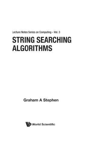 String Searching Algorithms (Lecture Notes Computing, Band 3) von World Scientific Publishing Company
