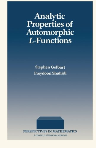 Analytic Properties of Automorphic L-Functions von Academic Press