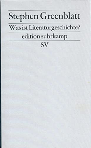 Was ist Literaturgeschichte? (edition suhrkamp) von Suhrkamp Verlag
