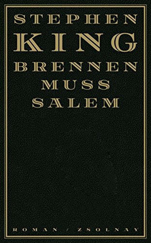 Brennen muß Salem: Roman von Zsolnay-Verlag