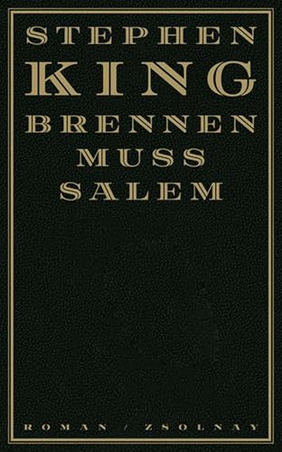 Brennen muß Salem: Roman von Zsolnay-Verlag