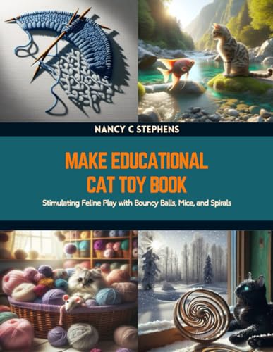 Make Educational Cat Toy Book: Stimulating Feline Play with Bouncy Balls, Mice, and Spirals von Independently published