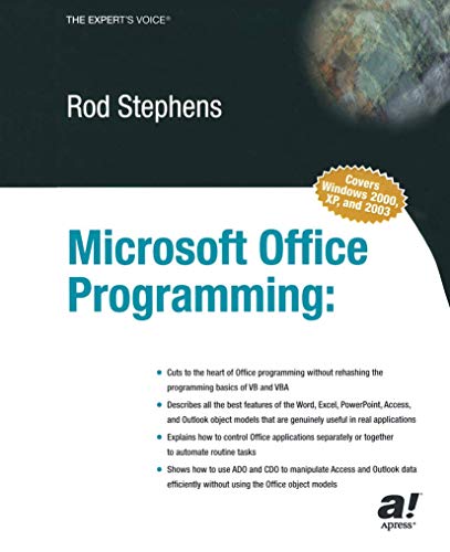 Microsoft Office Programming: A Guide For Experienced Developers (The Expert's Voice)