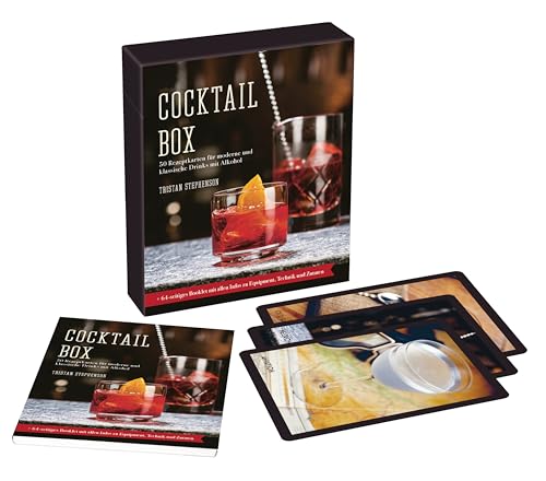 Cocktail-Box: 50 Rezeptkarten für moderne und klassische Drinks mit Alkohol + 64-seitiges Begleitbuch mit allen Infos zu Equipment, Technik und Zutaten Cocktail-Box: 50 Rezeptkarten für moderne und klassische Drinks mit Alkohol + 64-seitiges Begleitbuch mit allen Infos zu Equipment, Technik und Zutaten von Südwest Verlag