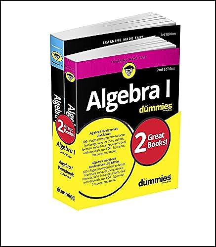 Algebra I For Dummies Book + Workbook Bundle Algebra I For Dummies Book + Workbook Bundle