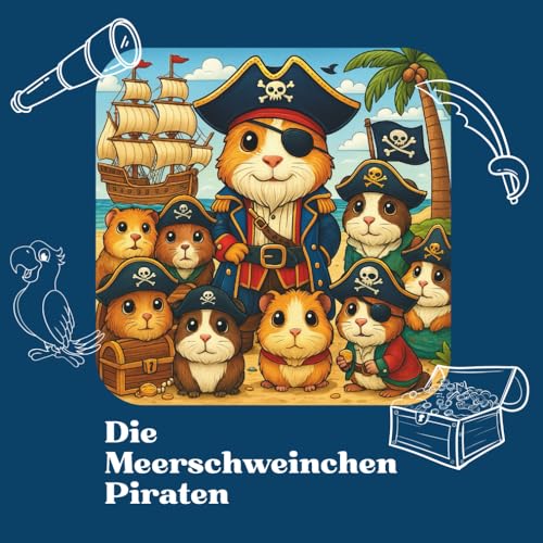 Die Meerschweinchen Piraten: Ein Mal-und Lesebuch für Kinder ab 3 Jahren- 51 Seiten Mal- und Lesespaß von Independently published
