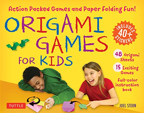 Origami Games for Kids Kit: Action-Packed Games and Paper Folding Fun!: Action Packed Games and Paper Folding Fun! [Origami Kit with Book, 48 Papers, ... Exciting Games, Easy-to-Assemble Game Pieces]