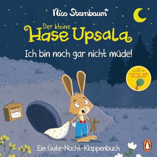 Der kleine Hase Upsala – Ich bin noch gar nicht müde – Ein Gute-Nacht-Klappenbuch: Pappbilderbuch ab 2 Jahren mit großen Klappen von Penguin Junior