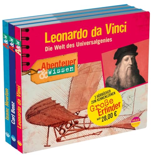 Große Erfinder Kennenlernangebot: Leonardo da Vinci, Carl Benz, Isaac Newton (Abenteuer & Wissen) von Headroom Sound Production