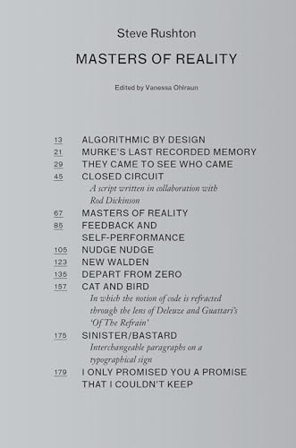 Masters of Reality: édition anglaise (Sternberg Press)