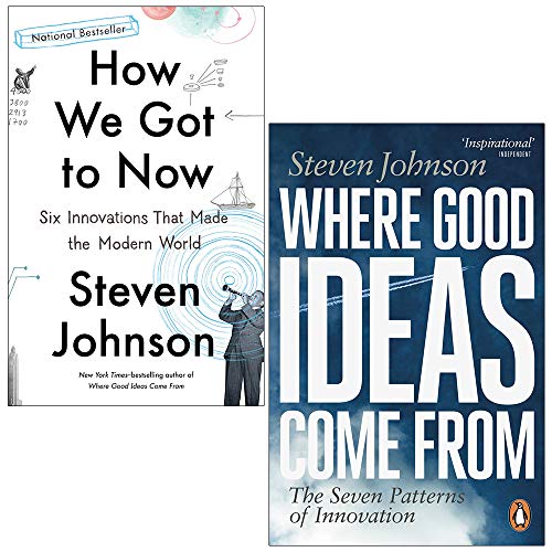 Steven Johnson Collection 2 Books Set (How We Got to Now, Where Good Ideas Come From)