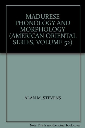 Madurese Phonology and Morphology (American Oriental, Band 52)