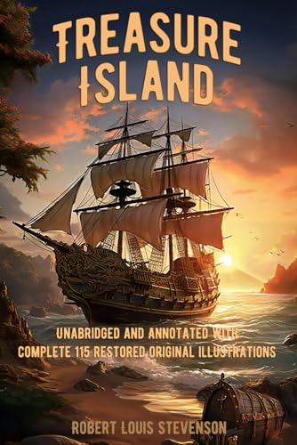 Treasure Island (Unabridged Annotated, complete 115 restored original illustrations): Thrilling adventure on high seas with young Jim Hawkins and ... John Silver. The original 1883 classic novel