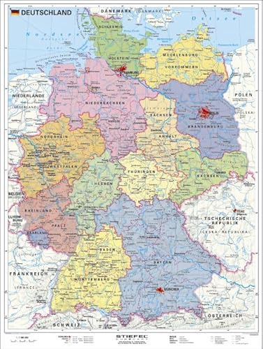 Deutschland politisch: Handkarte