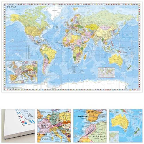 Weltkarte mit Ausschnitt Zentraleuropa zum Pinnen auf EasyPrint - Platte Weltkarte mit Ausschnitt Zentraleuropa zum Pinnen auf EasyPrint - Platte von Stiefel