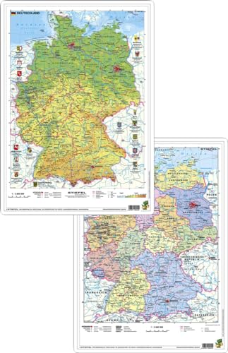 Deutschland physisch/politisch - DUO-Schreibunterlage klein von Stiefel