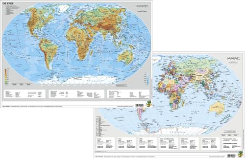 Die Erde physisch/politisch - DUO-Schreibunterlage klein