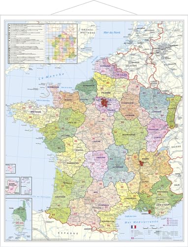 Frankreich Postleitzahlenkarte