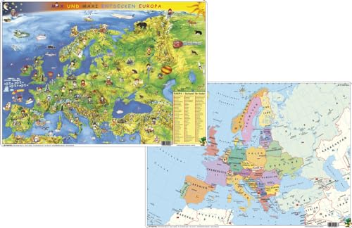 Kindereuropakarte physisch politisch DUO Schreibunterlage klein Max und Maxi entdecken Europa NEUE AUFLAGE Kindereuropakarte physisch politisch DUO Schreibunterlage klein Max und Maxi entdecken Europa NEUE AUFLAGE