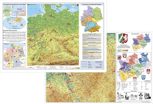 Deutschland physisch / Nordrhein-Westfalen physisch: Beidseitig bedruckt. Laminiert Deutschland physisch / Nordrhein-Westfalen physisch: Beidseitig bedruckt. Laminiert von Stiefel