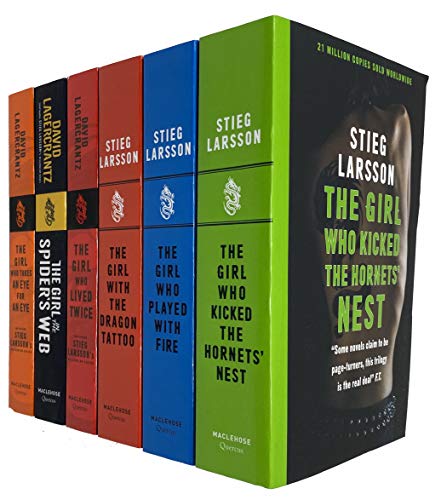 Millennium Series 6 Books Collection Set By Stieg Larsson & David Lagercrantz(The Girl With The Dragon Tattoo,Who Played With Fire,Kicked The Hornets Nest,In The Spider's Web and More)