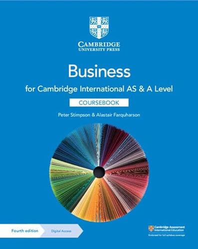 Cambridge International As & a Level Business Coursebook + Digital Access 2 Years