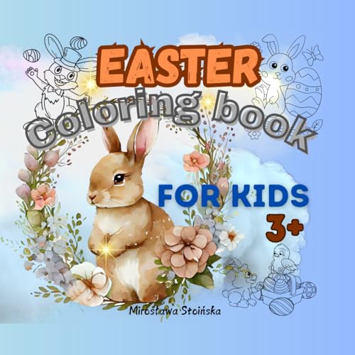 Easter Coloring Book: Easter-themed coloring page for children aged 3 and up. This coloring page features Easter eggs, bunnies, chicks, and flowers for kids to color in and decorate. von Independently published